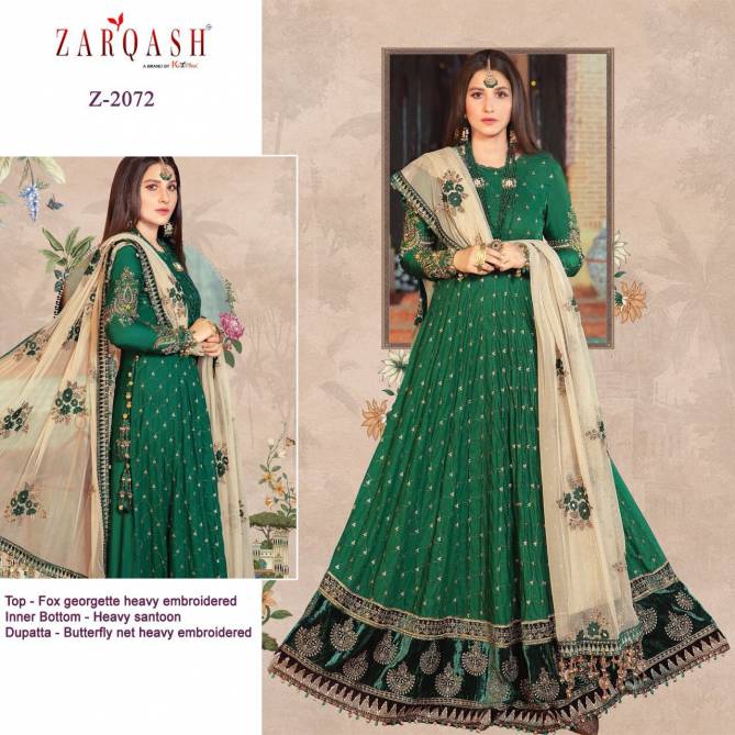 Zarqash Sateen Maria B Georgette Festive Wear Heavy Pakistani Salwar Kameez Collection 